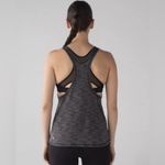 Lululemon Size 8 Glide And Stride Tank A/B Bra Top Black HBLK Mesh Run Yoga Photo 1