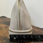 Stackers Taupe Faux Leather 2 Zipper Compartments Cosmetic Makeup Travel Bag Photo 7