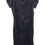 Candalite ‎ Plus Size 2X Dress Black Lace Sequin Cold Shoulder Full Maxi 341 Photo 0