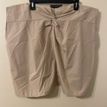 Pretty Little Thing New NWT Pretty Little Thing Stone Knot Front Skirt Tan Unlined Size 22 Photo 1