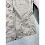 J Jill Womens Blazer Jacket Sz 4 Button Front 3/4 Sleeve Beige Office Career Tan Photo 2