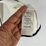 Anthropologie  Black Trim Color Block White  Button Front Vest‎ Stretch Crepe XL Photo 7