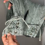 Ulla Johnson Adair Belted Acid Wash Sleeveless Denim Jumpsuit Army Green size 4 Photo 15