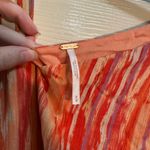 Free People Women’s  Mini Dress Rope Tie Ruffle Hem Orange Stripe Size Medium Photo 7