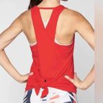 Athleta  Essence Tie Open Back Tank Top Size Large Tall Red Photo 1