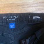 Arizona Jeans Black Hi- Rise Distressed Jegging Photo 4