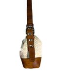 Coach Vintage Y2K F10945 Cream Canvas Brown Leather Crossbody Bag Purse Handbag Photo 3