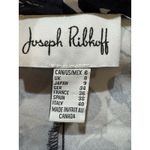 Joseph Ribkoff  JACKET STYLE 181773 Size 6 Blue White Floral Ruched Back Full Zip Photo 4