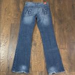 Nicola Berti Boot Cut Logo Embroidered Back Pockets Jeans Blue Size 28 Photo 6