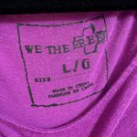 Free People We The Free Purple Rayon Linen Blend Cold Shoulder T Shirt Large Photo 2