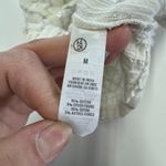 Aerie  Top Womens Medium White Silver Striped‎ Strapless Cropped Boho Photo 3