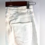ZARA  4 Women's High Rise Raw Hem Jeans - White Photo 3