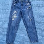 American Eagle High Rise Distressed Relaxed Mom Jeans Size 6 XLong Photo 0