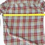 Red Plaid Flannel Long Sleeve Button Down Birch Black Small Photo 8
