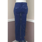 Modcloth NEW Navy Blue Stretch Corduroy Skinny Pants with Pockets Medium Photo 4
