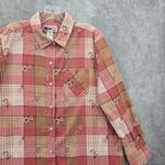 American Sweetheart Pink Plaid Flannel Western Urban 90s Skater Grunge Shirt L Size L Photo 4