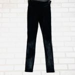 Spanx Black Faux Leather High Waisted Leggings Size S/P Shimmery Material Photo 9