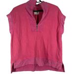 Umgee NWOT Pink Waffle Knit Top Womens Sz M Boho Feminine Short Sleeve Photo 0