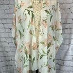 Emory park  Women's Loose Floral Super Light Kimono Blouse M Photo 5