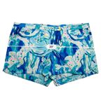 Lilly Pulitzer Adie Brilliant Blue Aquatic Garden Floral Shorts 12 Cottagecore Photo 4