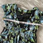 Free People Rosette Floral Whimsigoth Silk Babydoll Plunge V Neck Mini Dress 4 Photo 4