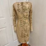 David Meister  Embroidered Illusion Cocktail Dress Photo 6