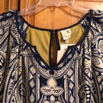 Pink Owl NWT Boutique Navy Mustard Long Sleeve Shift Dress Photo 1