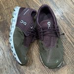 on cloud  Purple Green Tennis Shoes Photo 0