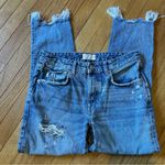 Free People  Good Times Relaxed Distressed Jeans Womens 27 Blue Photo 9