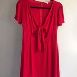 LA Hearts Red Tie Front Dress Photo 3