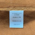 Garnet Hill  Jacket Womens Organic‎ Cotton Utility Full Zip Snap Button Brown 18 Photo 7