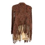 Gimmicks by BKE BKE Gimmicks Open Fringe Cardigan Sweater Womens Medium Multicolor Boho Knit Photo 2