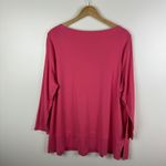 J.Jill  Perfect Pima Tunic Top Size 2X Pink Long Sleeve Boat Neck Cotton Casual Photo 1