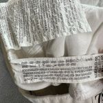 ZARA  Woman Denim Jean Skort Shorts White High Waisted Frayed Hem Asymmetrical Photo 7