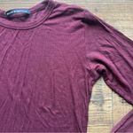 Brandy Melville  Womens Burgundy Long Sleeve Shirt Soft Stretch One Size Photo 1