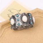 Bohemian Retro Style Silver Color Elastic‎ Women's Turquoise Bracelet Photo 7