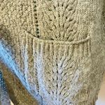 Candie's  light gray woven open cardigan with pockets Photo 1