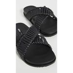 Melissa Salinas Women's Cosmic Ii + Sandals Black Woven Black Rubber Slides 8 Photo 3