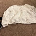 ZARA  small white blouse open back Photo 1