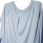 We The Free Light Blue Thermal Top Side Slit Long Sleeve Tee Size Small Photo 4