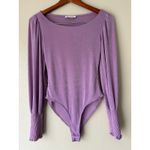 Peach Love California  Purple Long Sleeve Bodysuit Size Small Photo 4