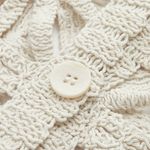 NWT Commense Cream Ivory Floral Crochet Cropped Cardigan Size Small Photo 8