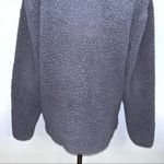 PINK - Victoria's Secret PINK VICTORIA’S SECRET Charcoal Gray Sherpa Fuzzy Half Zip Pullover Small Photo 8