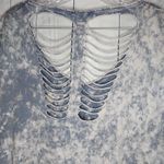 Rock & Republic  Blue Tie-Dye Women's Y2K Moto Top Photo 8