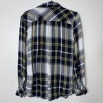 Rails  Women's Black Yellow White Flannel Plaid Button Down Shirt Top Medium Photo 3