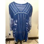 Free People Free‎ People blue tie dye Loose tunic top Blouse size  Small Photo 2