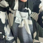 Luukse Tropical‎ Hawaiian Maxi Open Side Tassels Skirt Size Large Black Photo 8