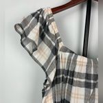 Lucky Brand  Black Peach‎ Plaid Flutter Sleeve Babydoll Blouse Photo 1