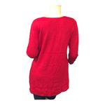 Global Chic by IMAN Touch of Cashmere Red Sweater / Tunic with jeweled neckline. Size XS Photo 1