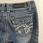 GRACE IN LA Jrs 11 Jeans Low Rise Straight Leg Denim Stretch Grunge Festival Photo 10